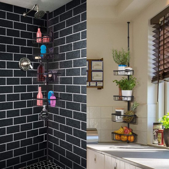 Smartpeas Telescopisch Doucheplank Douche Caddy Badplank 4 Manden