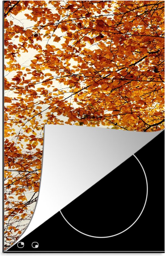 KitchenYeah® Inductie beschermer 30x52 cm - Boom - Herfstbladeren - Seizoenen - Landelijk - Kookplaataccessoires - Afdekplaat voor kookplaat - Inductiebeschermer - Inductiemat - Inductieplaat mat