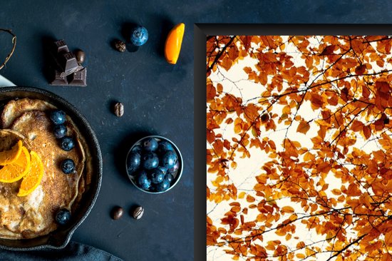 KitchenYeah® Inductie beschermer 30x52 cm - Boom - Herfstbladeren - Seizoenen - Landelijk - Kookplaataccessoires - Afdekplaat voor kookplaat - Inductiebeschermer - Inductiemat - Inductieplaat mat