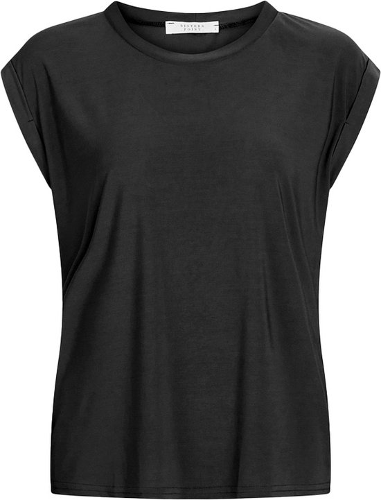 SISTERS POINT Low-a - Dames T-shirt - Black - Maat S