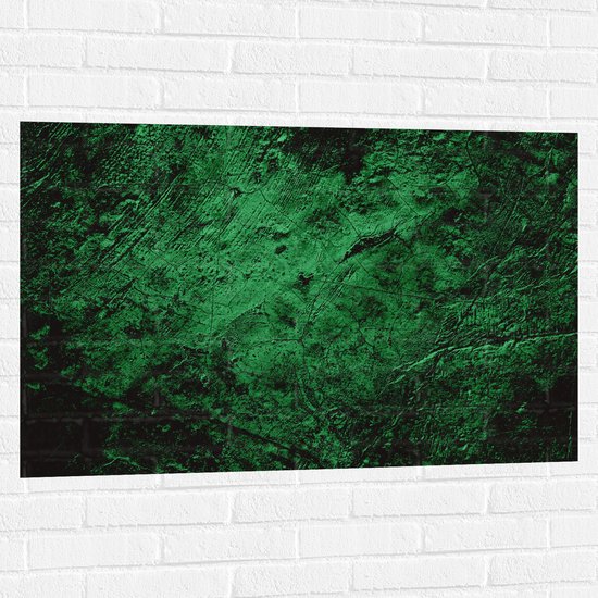 Muursticker - Muur in het Groen met Textuur - 105x70 cm Foto op Muursticker