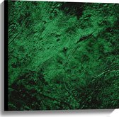 Canvas - Muur in het Groen met Textuur - 60x60 cm Foto op Canvas Schilderij (Wanddecoratie op Canvas)