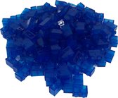 200 Bouwstenen 1x2 | Bleu transparent | Compatible avec Lego Classic | Choisissez parmi plusieurs couleurs | PetitesBriques