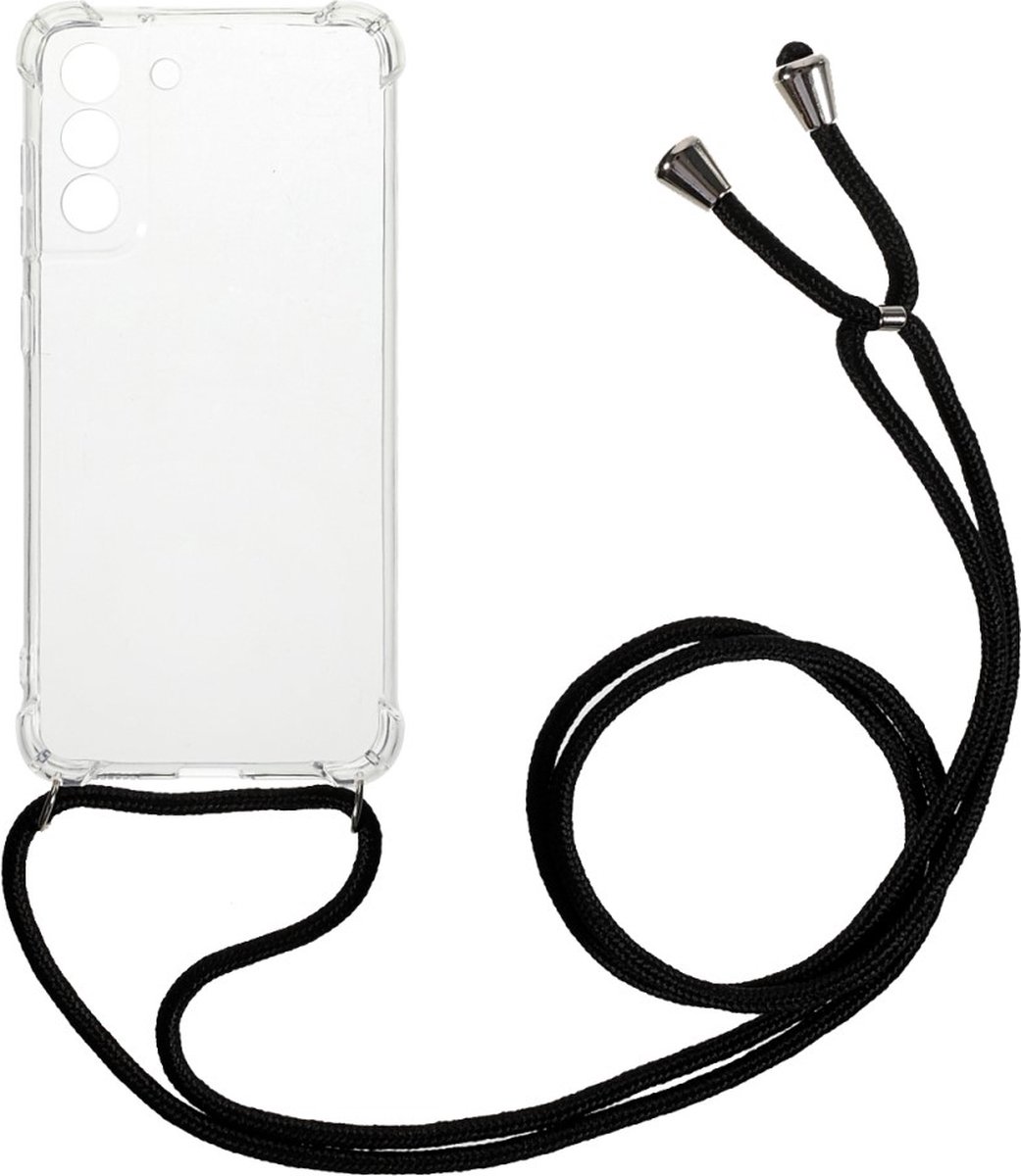 Anti-shock Back Cover voor de Samsung Galaxy S21 FE Transparant met Koord