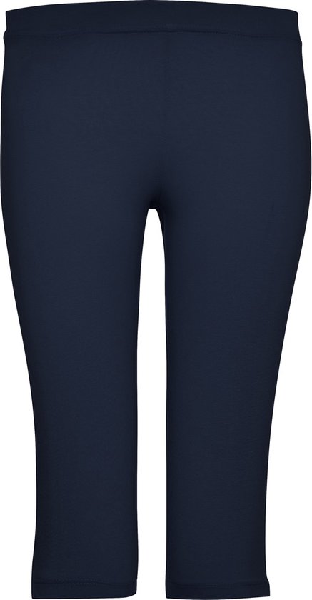 Donker Blauw dames knie lange sport legging en elastische band model Carla maat XL