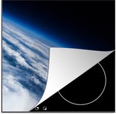 KitchenYeah® Inductie beschermer 78x78 cm - Aarde - Ruimte - Wolken - Kookplaataccessoires - Afdekplaat voor kookplaat - Inductiebeschermer - Inductiemat - Inductieplaat mat