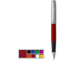 Parker Jotter Originals-vulpen | klassieke rode afwerking | medium penpunt | blauwe en zwarte inkt
