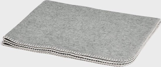 Couverture en laine Yumeko gris / blanc 75x100