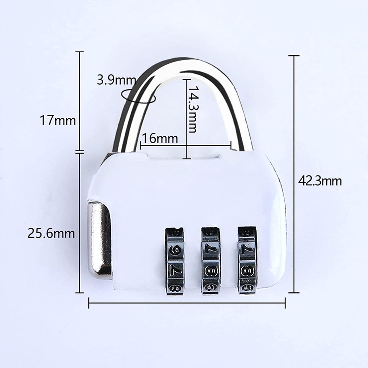 Lot de 8 Mini Serrure à Combinaison, Mini Cadenas, Serrure à
