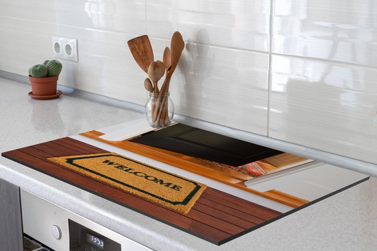 KitchenYeah® Inductie beschermer 80.2x52.2 cm - Een uitnodigende mat en voordeur naar aangepaste woning. - Kookplaataccessoires - Afdekplaat voor kookplaat - Inductiebeschermer - Inductiemat - Inductieplaat mat