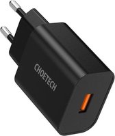 Chargeur Choetech 18W Charge Quick 3.0 Chargeur Rapide Zwart