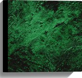 Canvas - Muur in het Groen met Textuur - 30x30 cm Foto op Canvas Schilderij (Wanddecoratie op Canvas)