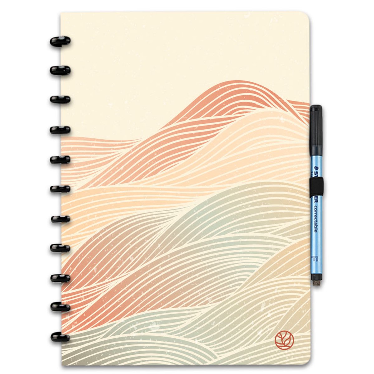 Greenstory - GreenBook Uitwisbaar Notitieboek - A4 - Lijn & Blanco - Curly Colors