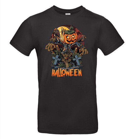 Zwart Halloween T-shirt met opdruk Halloween 140