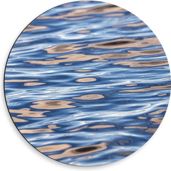 Dibond Muurcirkel - Licht vallend op het Water - 50x50 cm Foto op Aluminium Muurcirkel (met ophangsysteem)