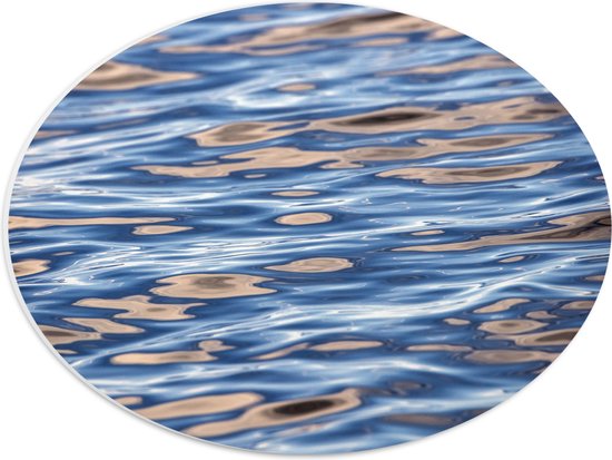 PVC Schuimplaat Ovaal - Licht vallend op het Water - 40x30 cm Foto op Ovaal (Met Ophangsysteem)