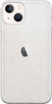 xoxo Wildhearts siliconen glitter hoesje - Sparkle Away Transparent - Geschikt voor iPhone 14 - Shockproof case met glitters - Transparant