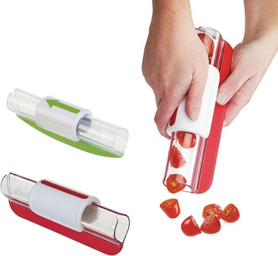 Zip Slicer - Fruitsnijder - Tomatensnijder - Druiven Snijder - Keuken Tool - Salade Snijder - Fruit Slicer - Versteeg
