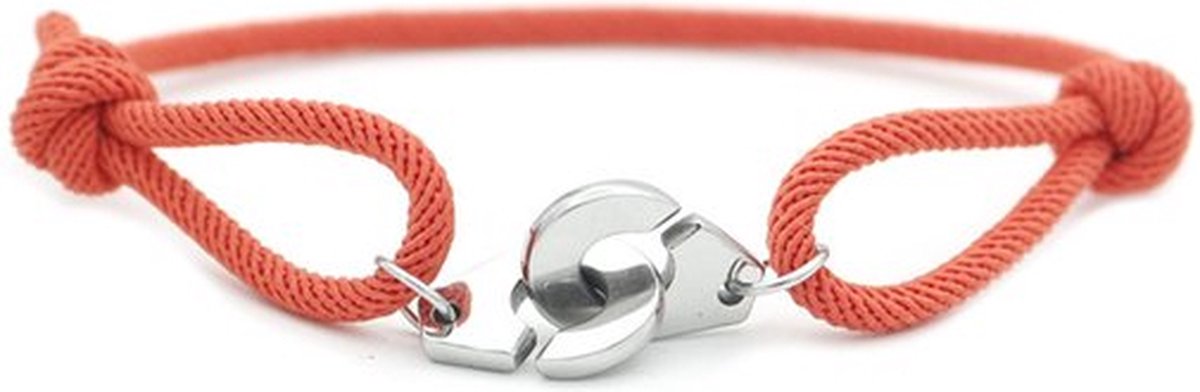 Kungu luxe rope majestic line armband voor heren en dames - Oranje - Verstelbaar - Cadeau - Geschenk - Voor Man - Vrouw - Armbandje - Jewellery