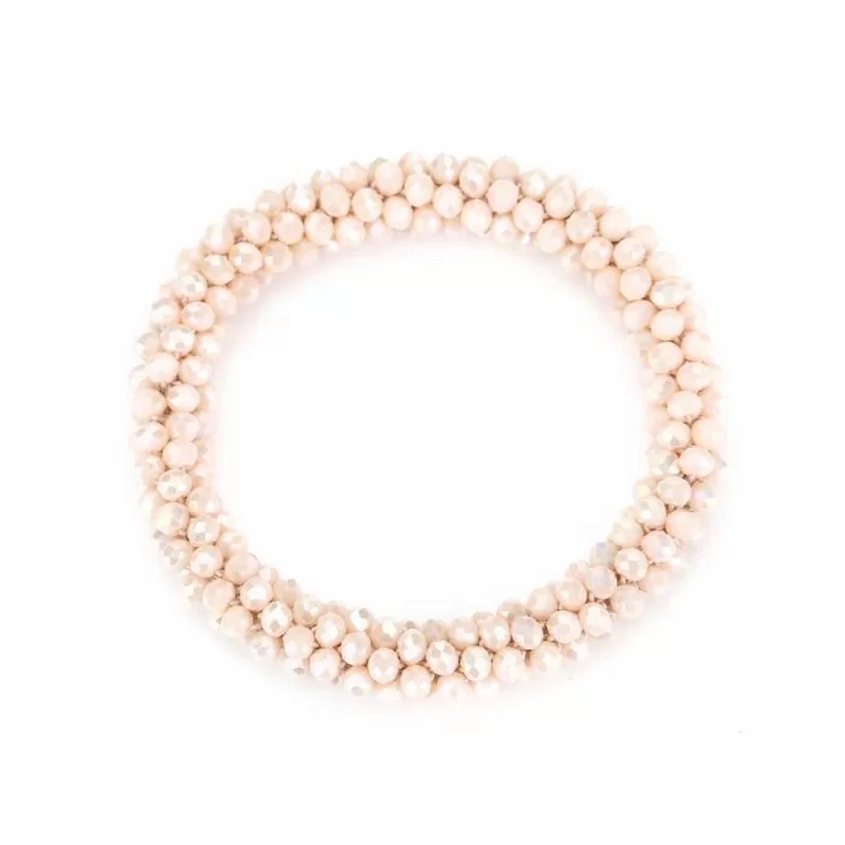 Bijoutheek Armband (sieraad) kleine kralen Beige