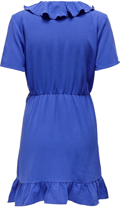 Jacqueline de Yong Jurk Jdylion S/s Wrap Dress Wvn 15287238 Dazzling Blue  Dames Maat - M | bol.com