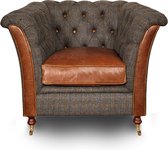 Chesterfield Harris Tweed Geranium fauteuil