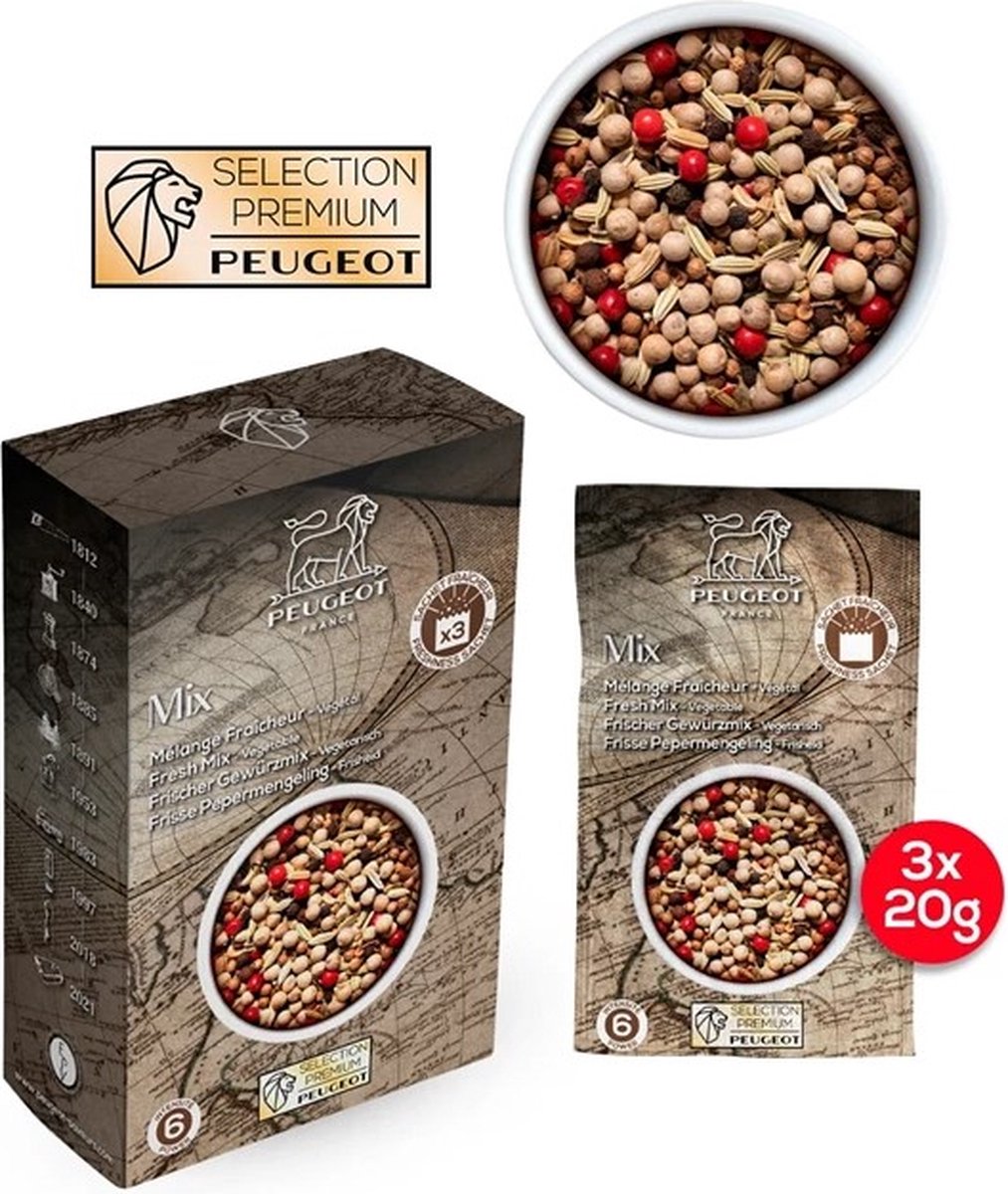 Peugeot Frisse Kruidenmelange Zakjes - 3x20 G