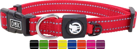 DDOXX® Halsband voor honden - Verschillende maten en kleuren - Nylon - Reflecterend, Verstelbaar, Gewatteerd