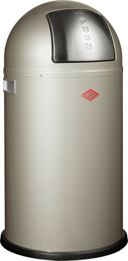 Wesco Pushboy Prullenbak 50 Liter - Nieuw Zilver