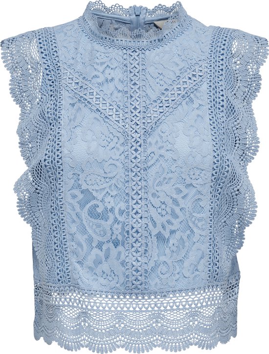 Only Top Onlkaro S/l Lace Top Noos Wvn 15204604 Cashmere Blue Dames Maat - M
