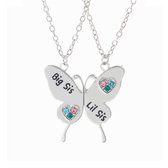 Kasey - Collier d'amitié - Cadeau sœurs - Bijoux sœurs - Cadeau d'amitié - Collier BFF pour 2 - Papillon avec pierres