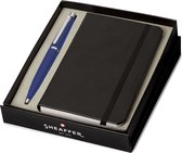Sheaffer balpen giftset - VFM/G9401 - neon blue nickel plated - met A6 notebook - SF-G2940151-4