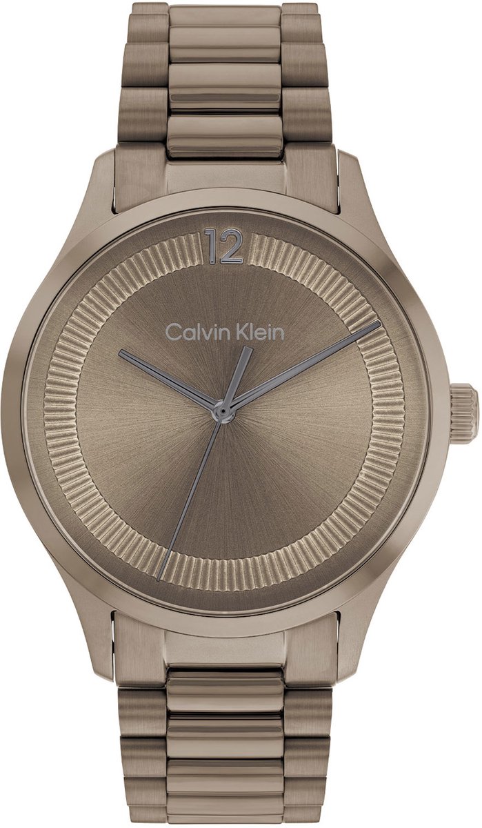 Calvin Klein CK25200228 Iconic Unisex Horloge - Mineraalglas - Staal - Groen - 40 mm breed - Quartz - Vouw-Vlindersluiting - 3 ATM (spatwater)