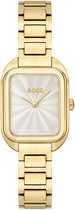 BOSS HB1502684 BALLEY Dames Horloge - Mineraalglas - Staal - Goudkleurig - 35 mm breed - Quartz - Vouw/Vlindersluiting - 3 ATM (spatwater)