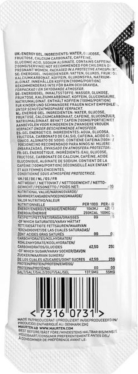 Maurten GEL 100 CAF 100 - 12 x 40 gram van Maurten — afbeelding 3