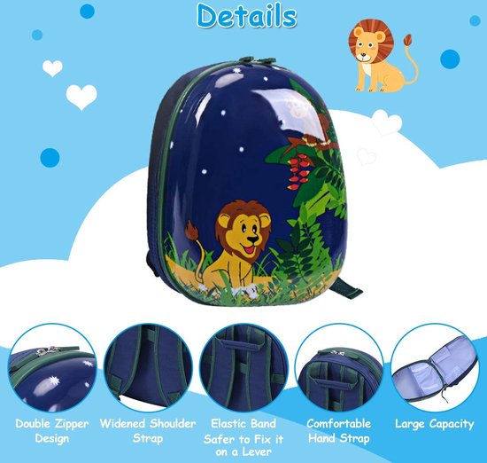 2 Piece Kids Luggage, Hard Shell Hand Luggage Set with 12" Backpack and