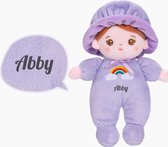 Sandra's Poppenkraam - Abby - paars - mini knuffelpop - gratis met naam