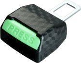 Gordel Alarm Stopper met Kliksysteem - Groen Carbon Look - Gordel Verlenger - Veilige Gordel Piep Stopper - Waarschuwing Stopper - Gordel Clip - Autogordel Piep - Auto Accessoires
