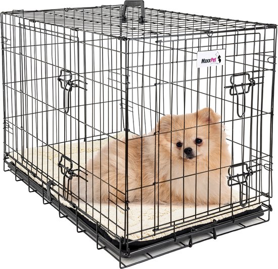 MaxxPet Hondenbench - Bench - Bench voor honden - Hondenbench Opvouwbaar - Incl. Plaid - 61 x 43 x 48 cm