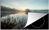 KitchenYeah® Inductie beschermer 77x51 cm - Kalme morgen in het bos van Noorwegen - Kookplaataccessoires - Afdekplaat voor kookplaat - Inductiebeschermer - Inductiemat - Inductieplaat mat