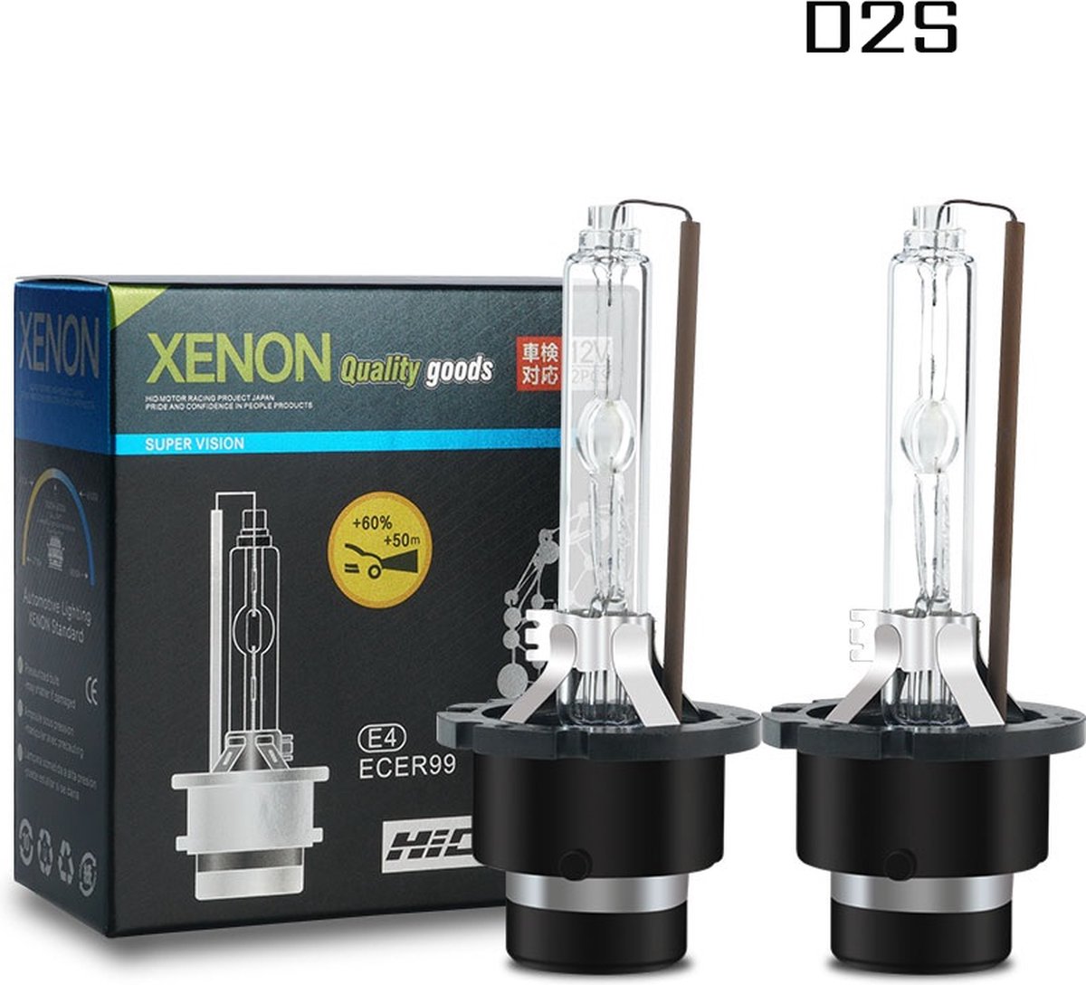 TLVX D2S 35W 12V Origineel Xenon Lampen 10.000K (2 stuks) / Blauw licht / HID lampen / 35W / Xenon bulbs / Dimlicht / Grootlicht / Hoge Lichtopbrengst / Xenon Koplampen / Auto Lamp / CANBUS / Autolampen / Origineel D2S Xenon (2 stuks)