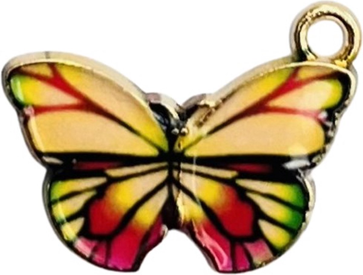 Haarbedel vlinder multi kleur - Hair beads - Dreadlock sieraden - Haar bedels - Dreadlock kralen - Dreadlocks producten - Dreadlock beads - Dreadlock accessoiries - Dreadlock accesoires
