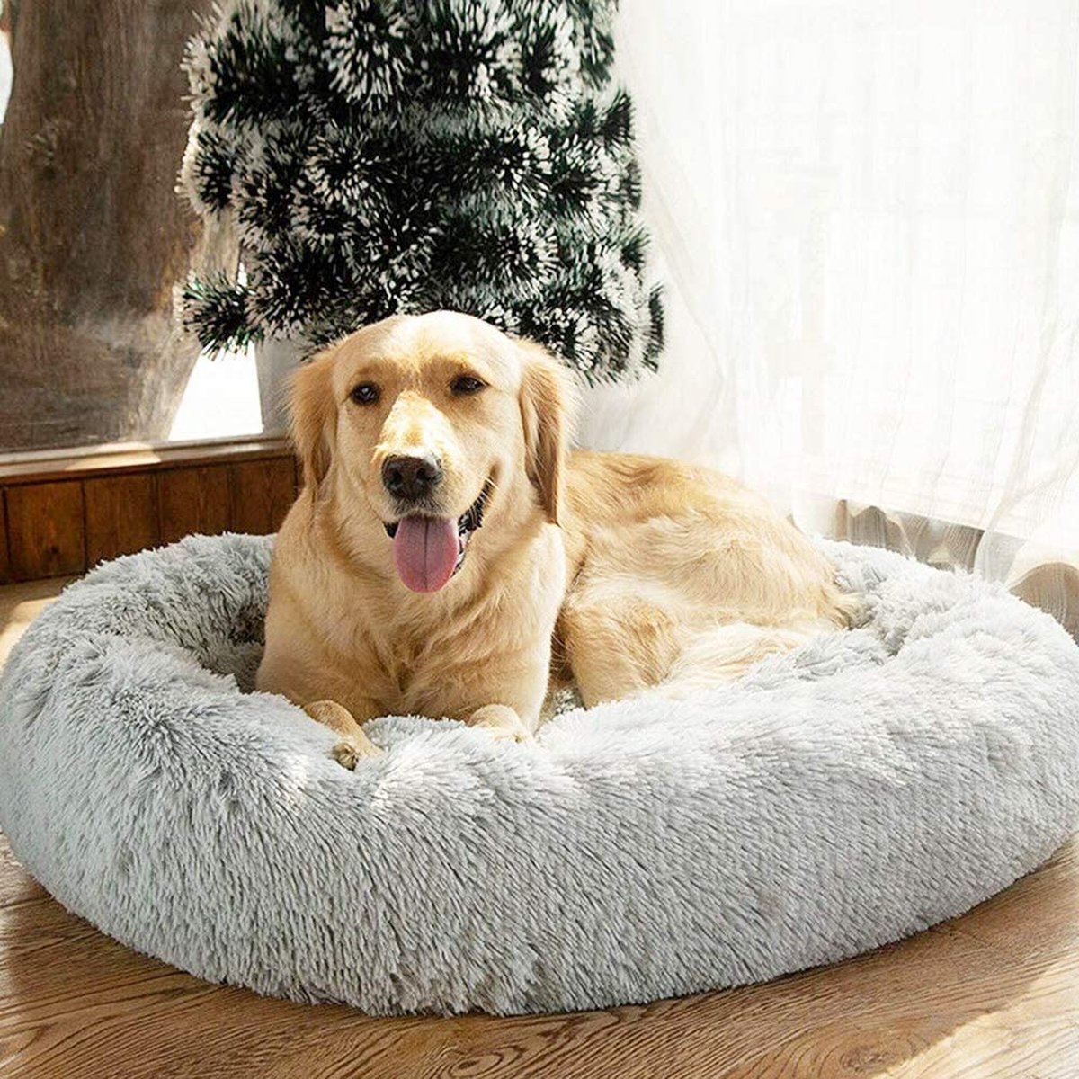 Canapé-lit Doux En Fourrure Pour Chien Et Chat – Grand Format, Coussin Amovible Lavable