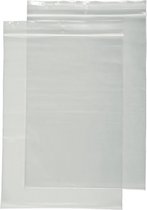 DULA - Sachet à fermeture zip - 160 x 230 mm (format A5) - Transparent - 100 pièces - Sachets d'emballage refermables