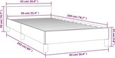 vidaXL Cadre de lit avec tête de lit Velours Gris clair 90x200 cm