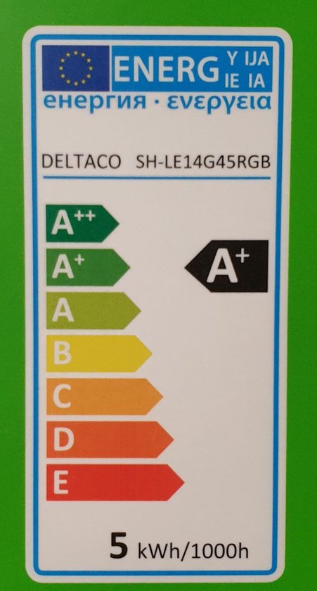 Deltaco Smart Home RGB LED Light E14 WiFI 5W