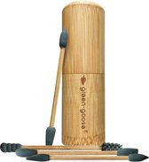 green-goose® Herbruikbare Wattenstaafjes Make-up Applicator met Bamboe Houder | 4 Duurzame Wattenstaafjes