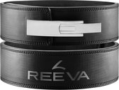 Reeva Carbon Lifting Belt met RVS Buckle (13MM) - Zwart Lederen Lever belt in Maat L - Lever Belt geschikt voor Crossfit, Powerlifting, Fitness en Bodybuilding - Lifting Belt voor Heren en Dames