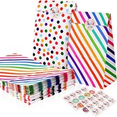 Lux*-Sacs de fête-papier 30 pièces avec 36 autocollants-sacs à friandises