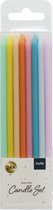 Folat - Kaarsen Pastel Meerkleurig 10 cm - 24 stuks